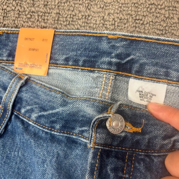 Vintage Levis 501 Jeans 40X32 Preshrunk 38X31 Mid Rise Cotton Dead Stock Mexico - Picture 9 of 9